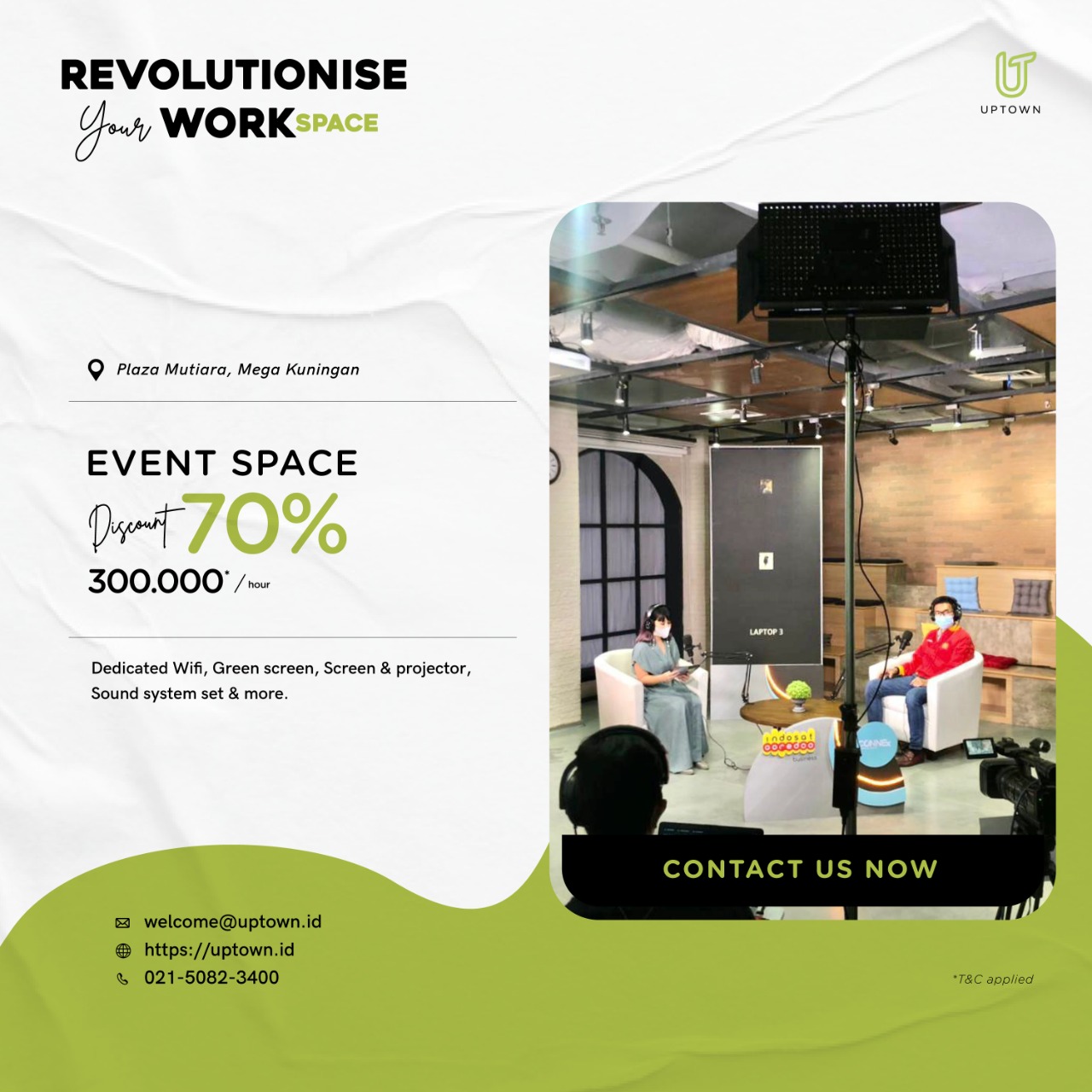 Uptown’s Event Space is 50 Off and Only IDR 500K per Hour [Extend] July 2022