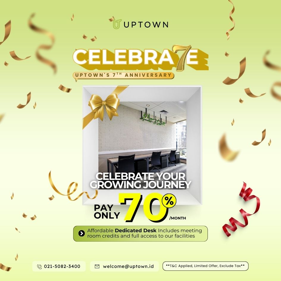 Dedicated Desk: Pay ONLY 70% per Month!💰