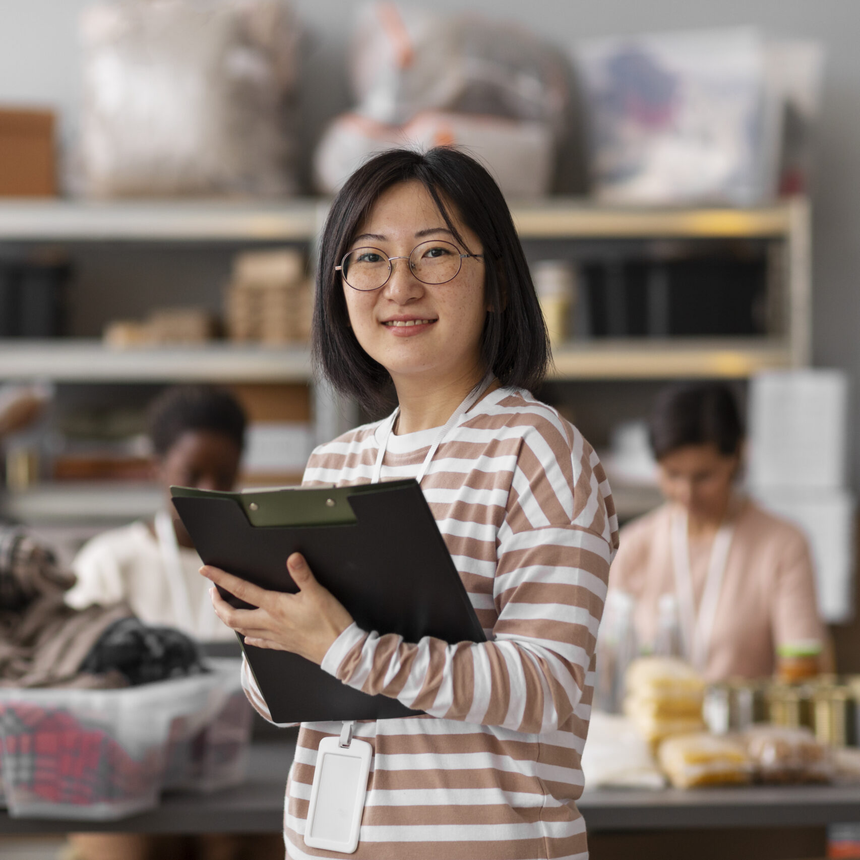 volunteer-organizing-donations-charity