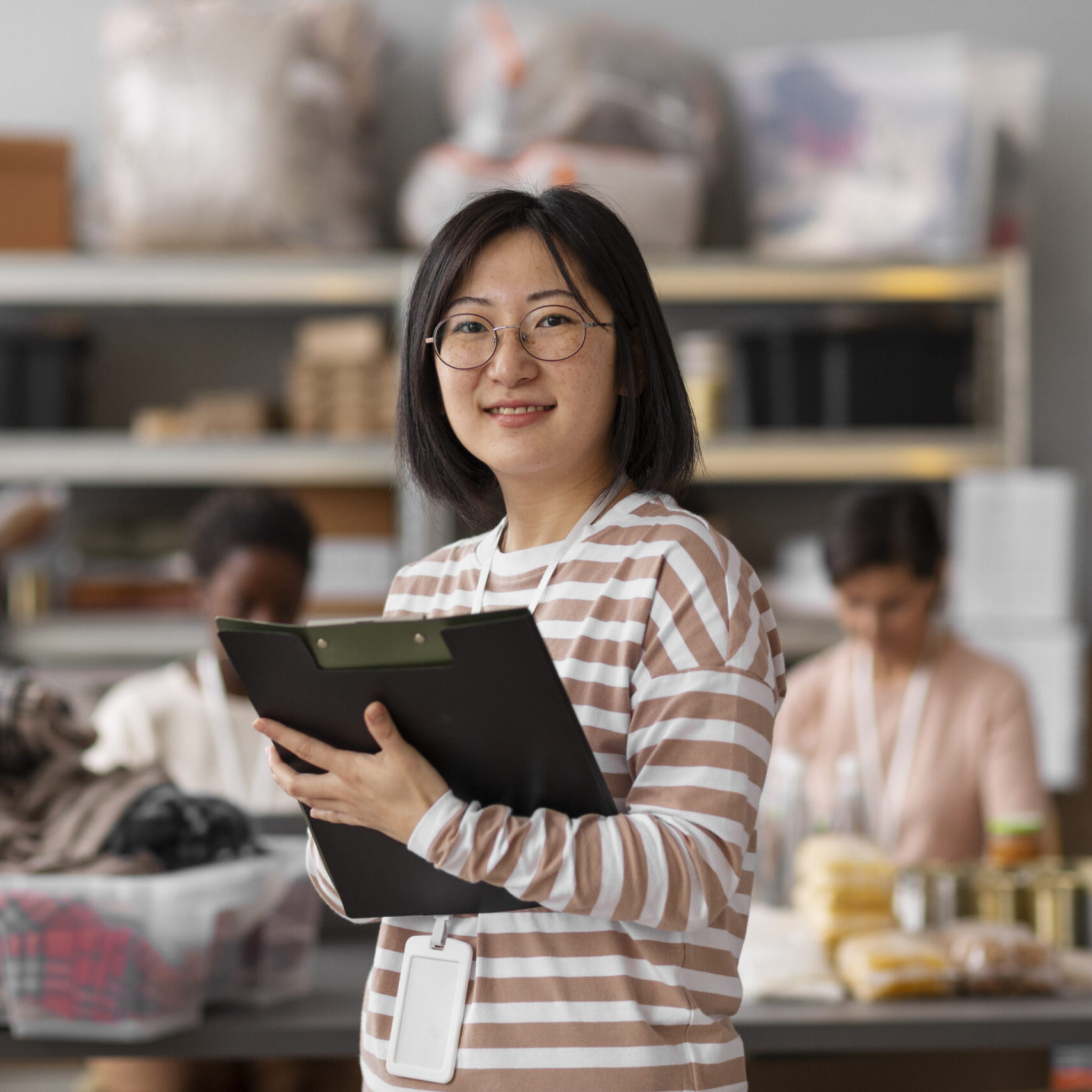 volunteer-organizing-donations-charity